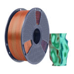 Filament Sunlu PLA+ Soie Tri-Color (orange, bleu et vert)
