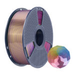 Sunlu PLA+ Soie Filament Quatre-Couleurs (bleu-violet-rouge-or)