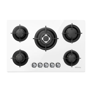 ISEASY MGBG-775 table de cuisson à gaz avec 5 foyers (blanc) - Ypsilon Computers