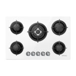 ISEASY MGBG-775 table de cuisson à gaz avec 5 foyers (blanc)