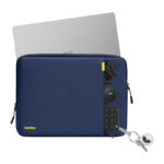 Housse pour ordinateur portable TOMTOC Defender-A13 + Ensemble de coque 14&Prime; (Bleu marine)