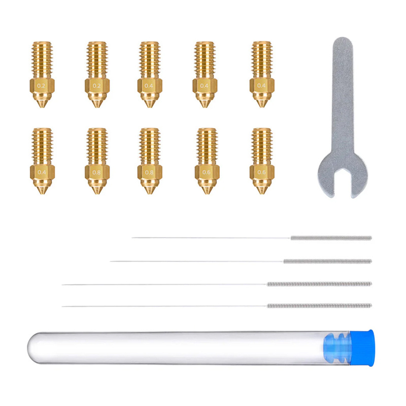 ELEGOO Neptune 4 / 4 Pro Ensemble de buses en laiton (0,2 mm x2, 0,4 mm x4, 0,6 mm x2, 0,8 mm x2) - Ypsilon Computers
