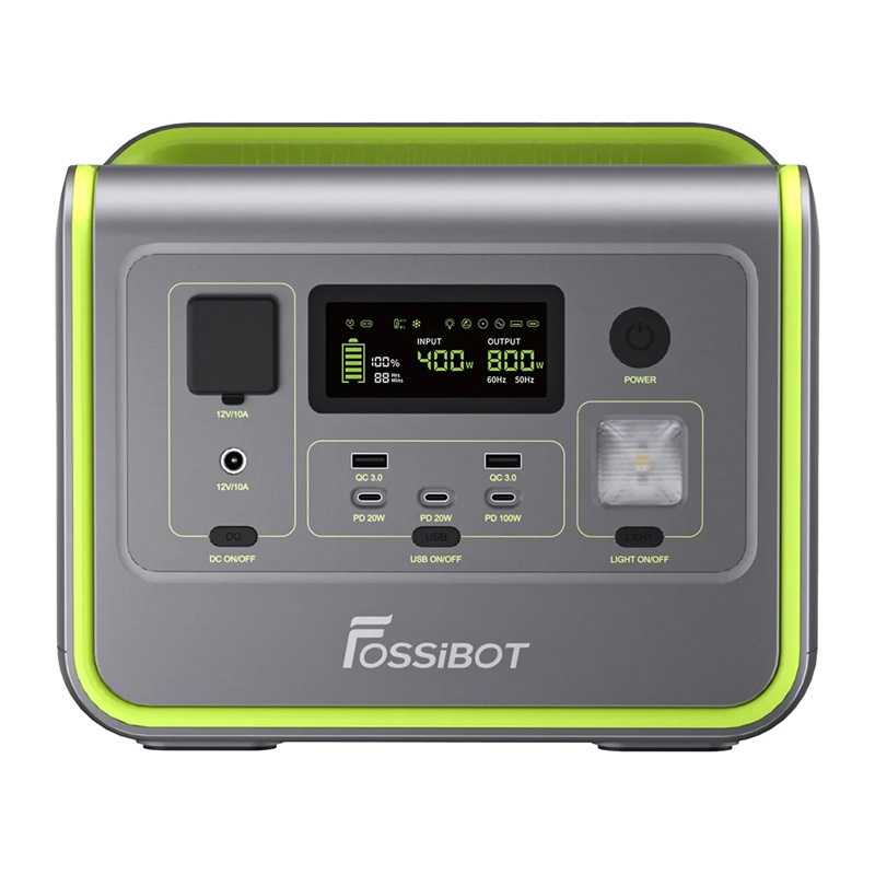 FOSSIBOT F800 Station de Charge 800W (Vert) - Ypsilon Computers