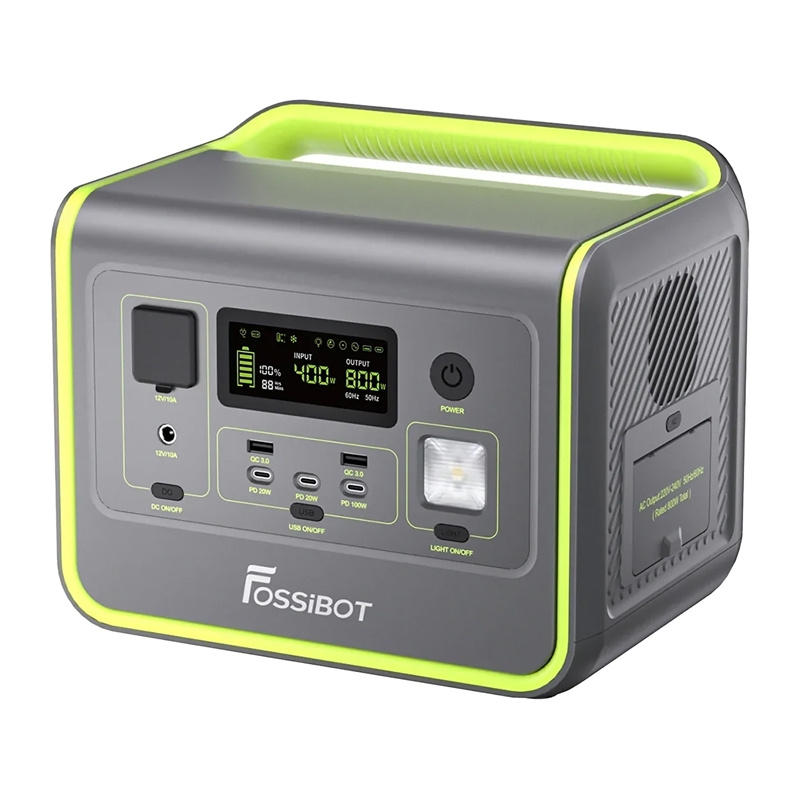 FOSSIBOT F800 Station de Charge 800W (Vert) - Ypsilon Computers
