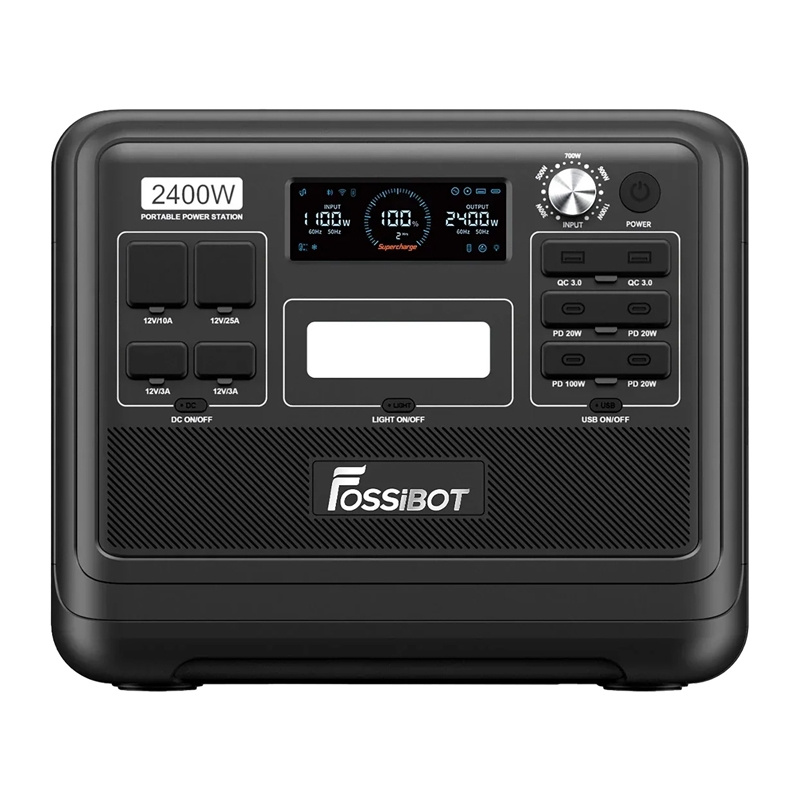 FOSSIBOT F2400 Station de Charge 2400W (Noir) - Ypsilon Computers