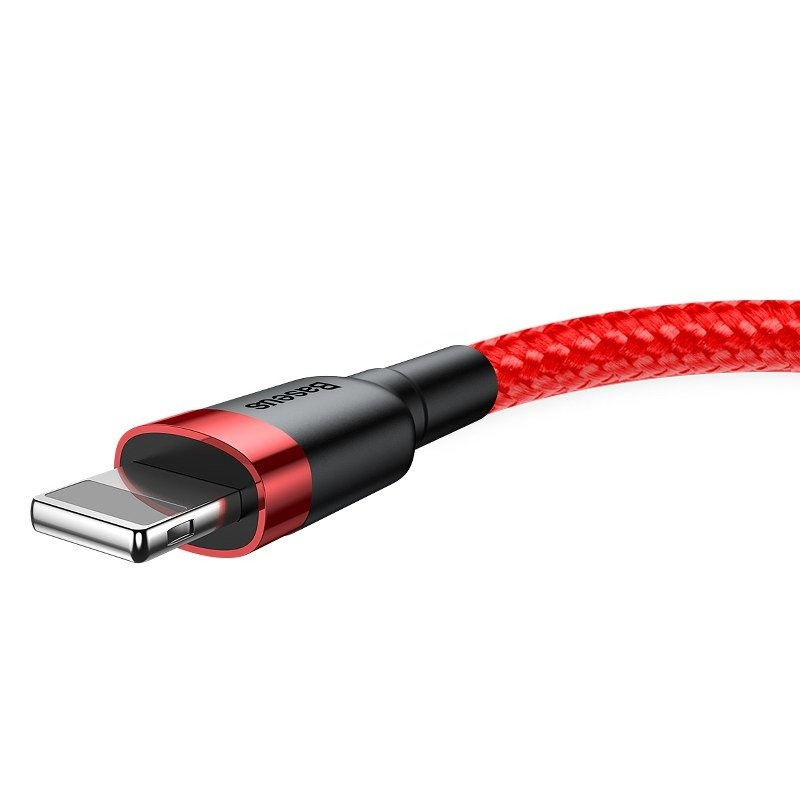 Câble USB Lightning Baseus Cafule 2.4A 1m (noir + rouge) - Ypsilon Computers