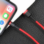 Câble USB Lightning Baseus Cafule 2.4A 1m (noir + rouge)