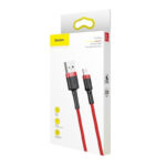 Câble USB Lightning Baseus Cafule 2.4A 1m (noir + rouge)