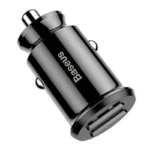 Chargeur de voiture Baseus Grain 2x USB 5V 3.1A (noir)