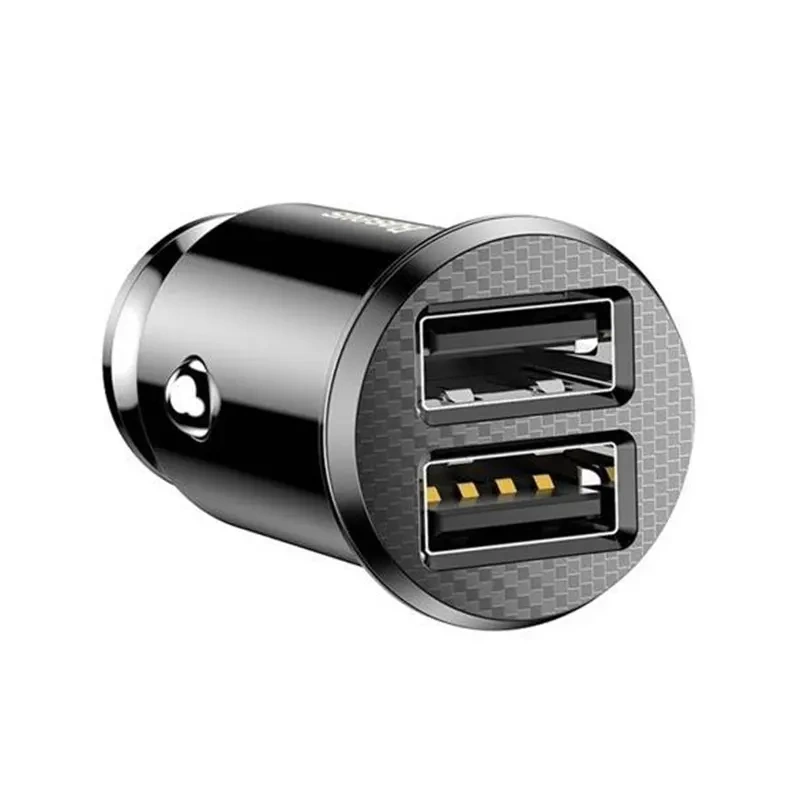 Chargeur de voiture Baseus Grain 2x USB 5V 3.1A (noir) - Ypsilon Computers