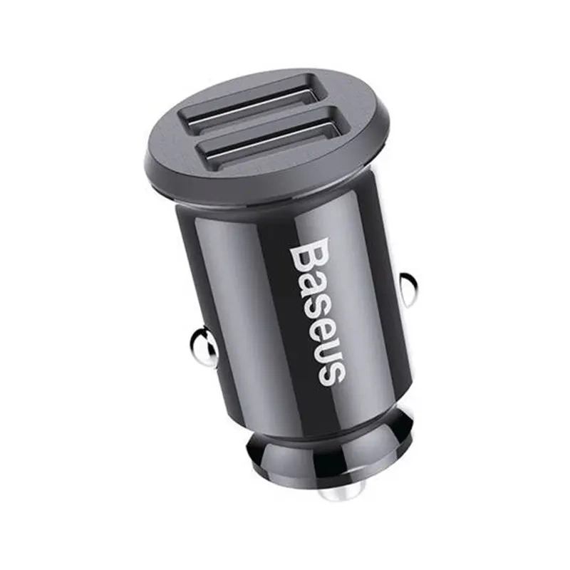 Chargeur de voiture Baseus Grain 2x USB 5V 3.1A (noir) - Ypsilon Computers