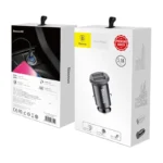 Chargeur de voiture Baseus Grain 2x USB 5V 3.1A (noir)