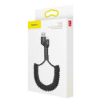 Câble à ressort Baseus Lightning 1m 2A (noir)