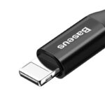 Câble à ressort Baseus Lightning 1m 2A (noir)