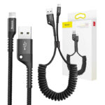 Câble à ressort Baseus Lightning 1m 2A (noir)