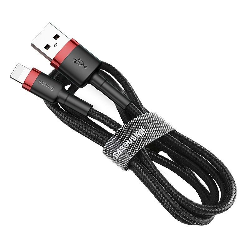 Baseus Cafule Câble USB Lightning 1,5A 2m (Noir+Rouge) - Ypsilon Computers