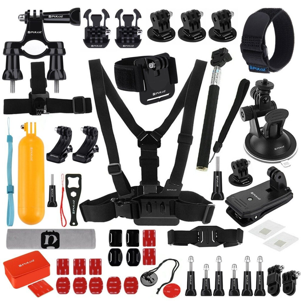 Ensemble de 53 accessoires Puluz pour caméras sportives PKT16