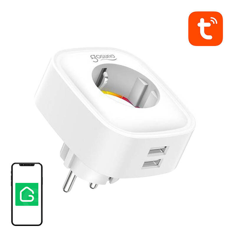 Prise intelligente WiFi Gosund SP112 2xUSB, 16A, Tuya - Ypsilon Computers