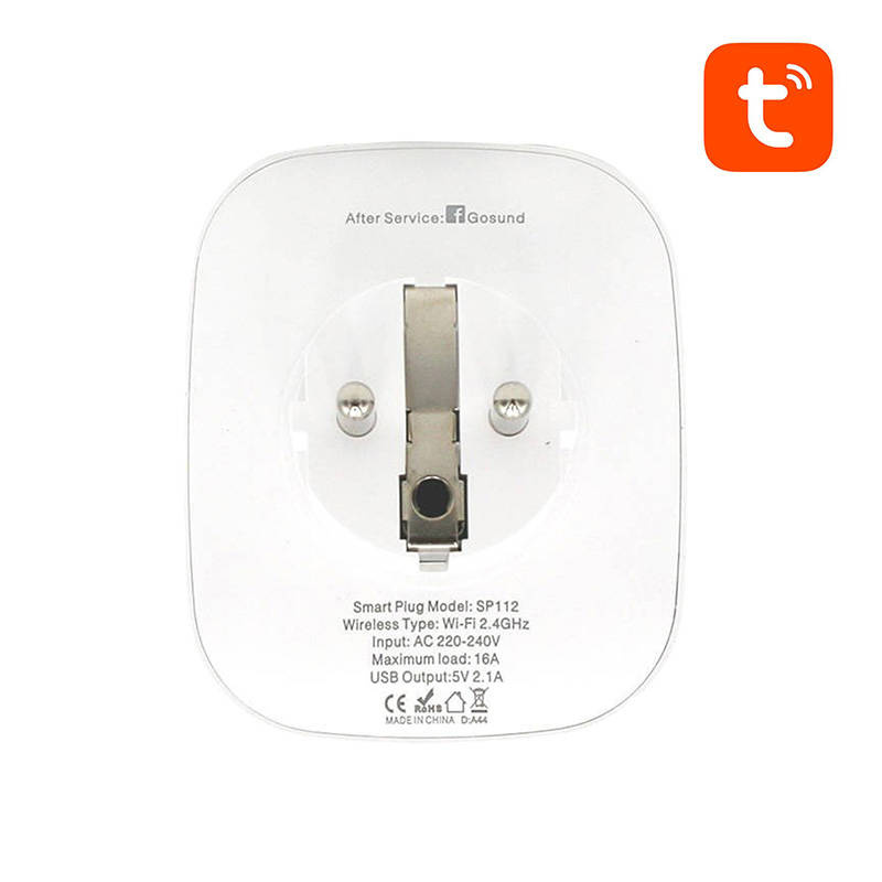 Prise intelligente WiFi Gosund SP112 2xUSB, 16A, Tuya - Ypsilon Computers