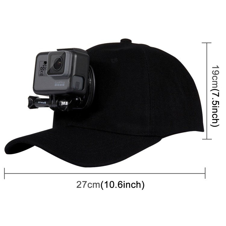 Casquette Puluz avec support pour caméra sportive (DJI, GoPro, Insta360) - Ypsilon Computers