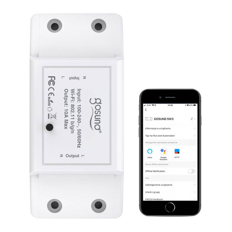 Interrupteur Intelligent WiFi Gosund SW3, Tuya - Ypsilon Computers