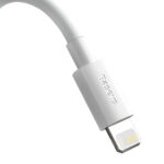 Baseus Simple Wisdom Kit de Câbles de Données USB vers Lightning 2.4A (2PCS/Set) 1.5m Blanc