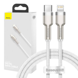 Câble USB-C pour Lightning Baseus Cafule, PD, 20W, 1m (blanc)