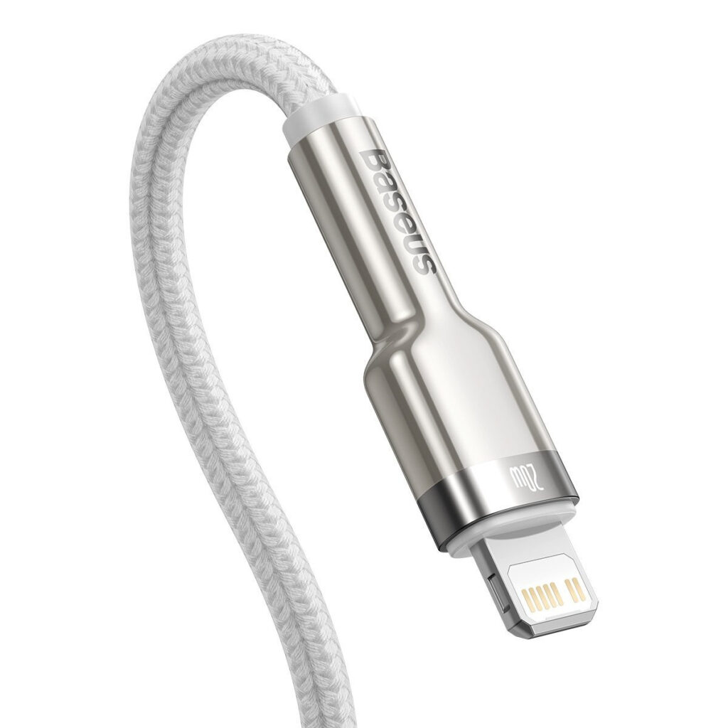 Câble USB-C pour Lightning Baseus Cafule, PD, 20W, 1m (blanc)