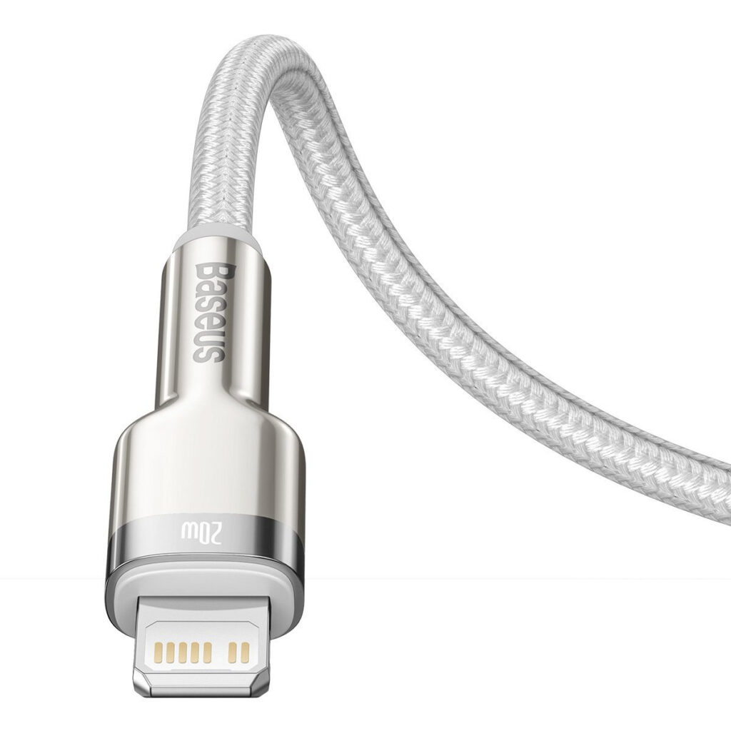Câble USB-C pour Lightning Baseus Cafule, PD, 20W, 1m (blanc)