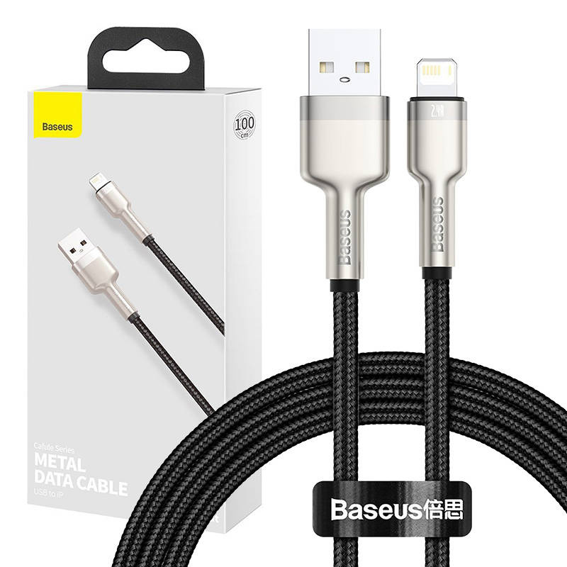 Câble USB pour Lightning Baseus Cafule, 2.4A, 1m (noir) - Ypsilon Computers