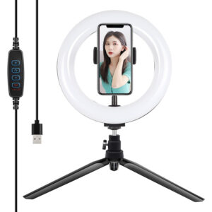 Support Trépied Puluz avec Anneau LED de 20cm Vlogging PKT3073B - Ypsilon Computers