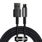 Câble USB Baseus Tungsten Gold vers iP 2.4A 2m (noir)