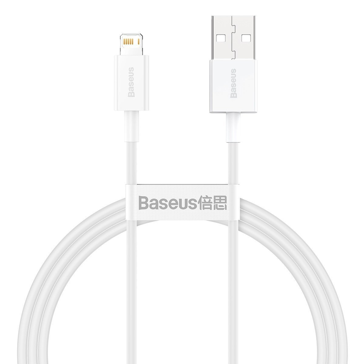 Câble USB vers Lightning Baseus Superior Series, 2.4A, 1m (blanc) - Ypsilon Computers