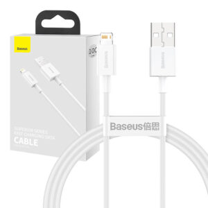 Câble USB vers Lightning Baseus Superior Series, 2.4A, 1m (blanc)