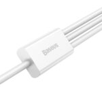Câble USB 3en1 Baseus Superior Series, USB vers micro USB / USB-C / Lightning, 3.5A, 1.5m (blanc)