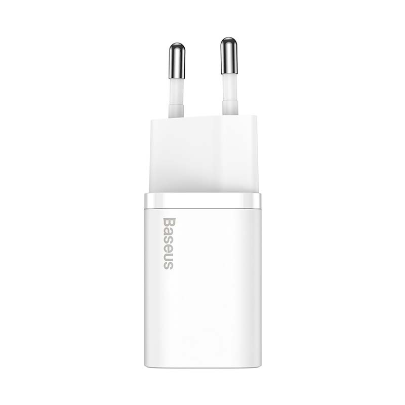 Chargeur rapide Baseus Super Si 1C 20W avec câble USB-C vers Lightning 1m (blanc) - Ypsilon Computers