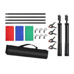 Kit de Montage/Stand de Fond Photo Puluz 2x3m + 3 Fonds Photo PKT5205