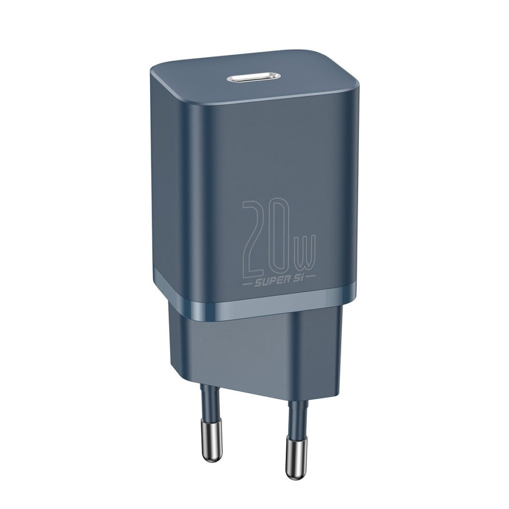 Chargeur rapide Baseus Super Si 1C 20W avec câble USB-C pour Lightning 1m (bleu)