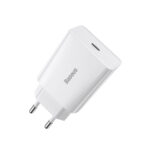 Chargeur Rapide Mini Baseus Speed, USB-C, PD, 3A, 20W (blanc)