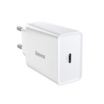 Chargeur Rapide Mini Baseus Speed, USB-C, PD, 3A, 20W (blanc)