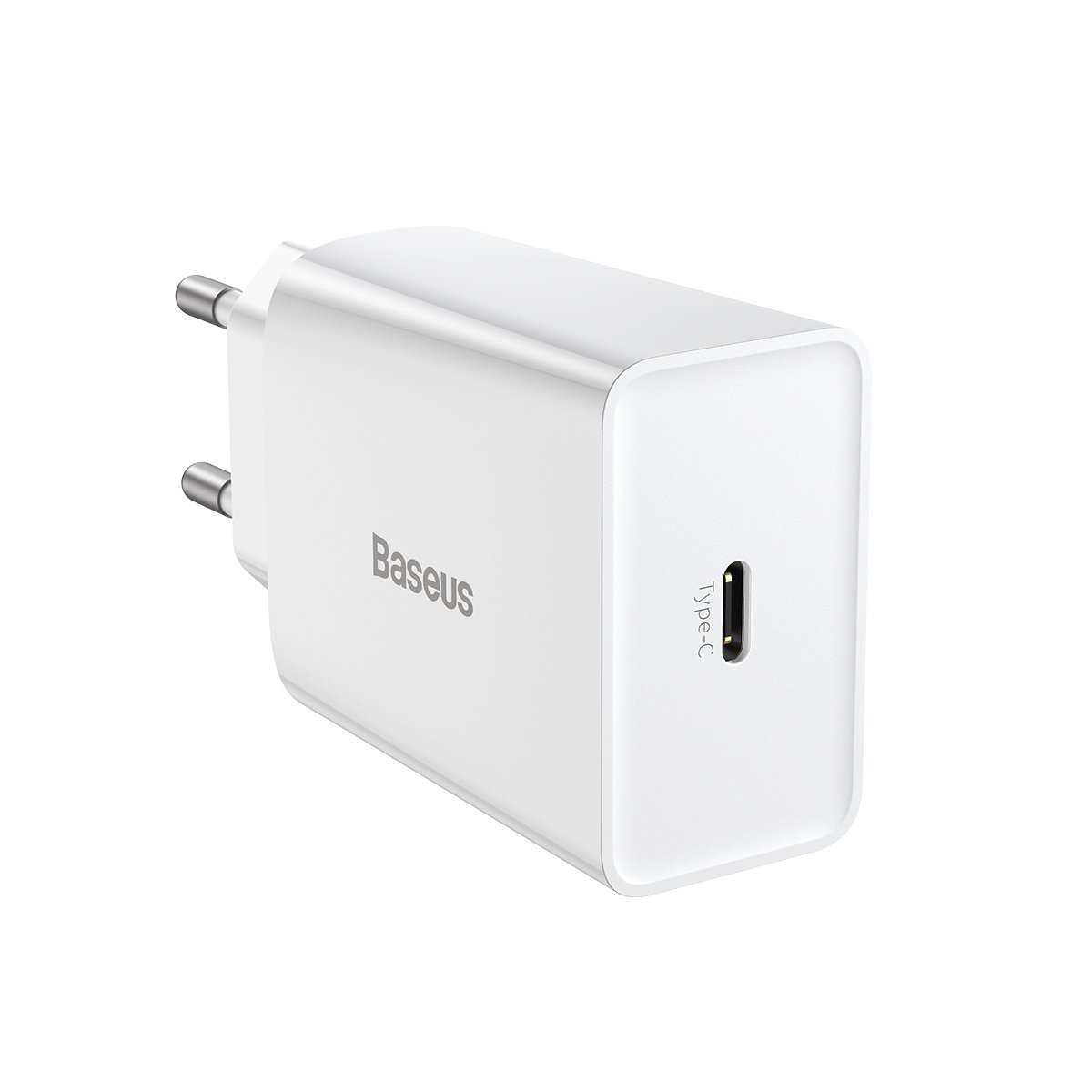 Chargeur Rapide Mini Baseus Speed, USB-C, PD, 3A, 20W (blanc) - Ypsilon Computers