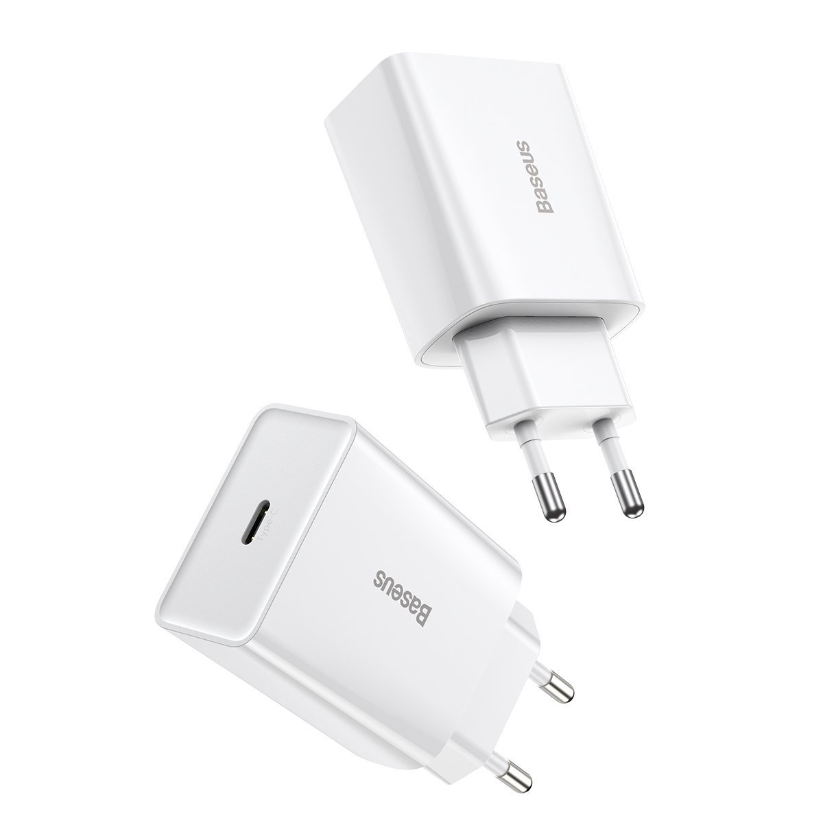 Chargeur Rapide Mini Baseus Speed, USB-C, PD, 3A, 20W (blanc) - Ypsilon Computers