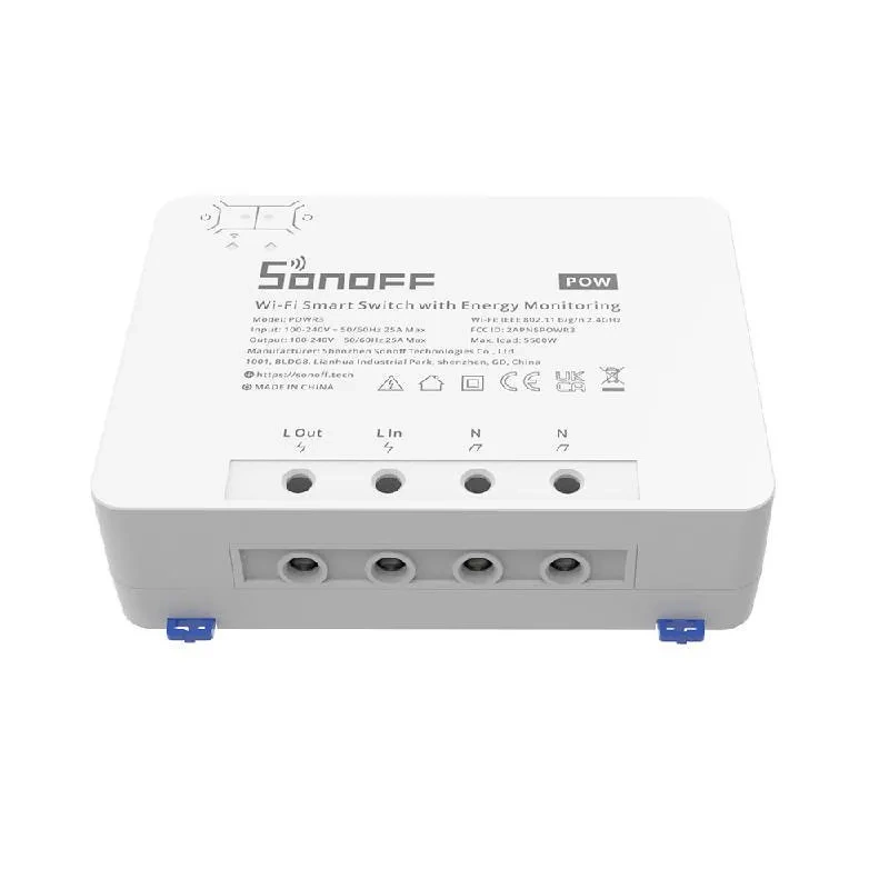 Interrupteur intelligent WiFi Sonoff POWR3 avec fonction de mesure de courant - Ypsilon Computers