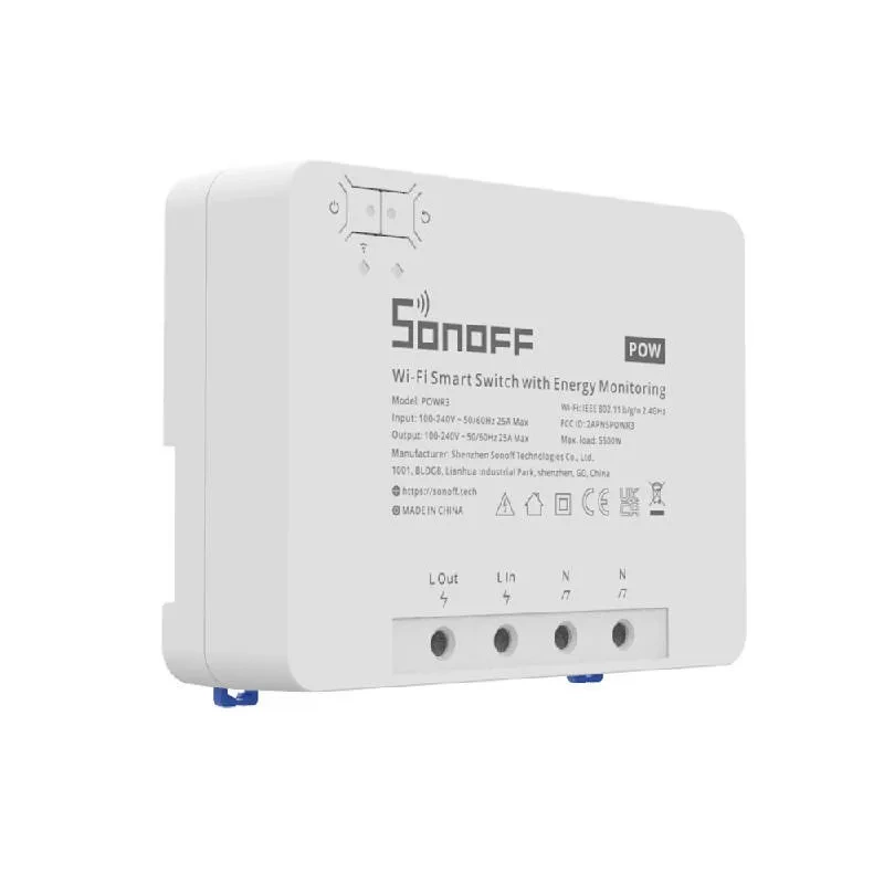 Interrupteur intelligent WiFi Sonoff POWR3 avec fonction de mesure de courant - Ypsilon Computers