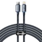 Baseus Crystal Shine câble USB-C vers Lightning, 20W, PD, 2m (noir)