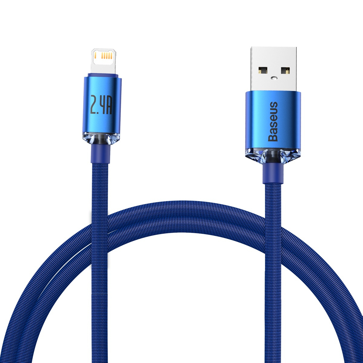 Baseus Crystal Shine câble USB vers Lightning, 2.4A, 1.2m (bleu) - Ypsilon Computers