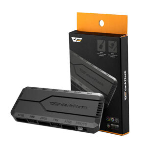 Boîte de contrôle de ventilateur pour ordinateur Darkflash RC2 RGB PWM + télécommande (noir)