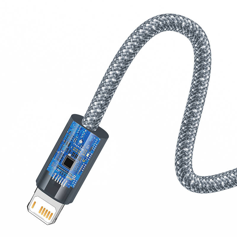 Baseus Dynamic Series câble USB vers Lightning, 2.4A, 2m (gris) - Ypsilon Computers