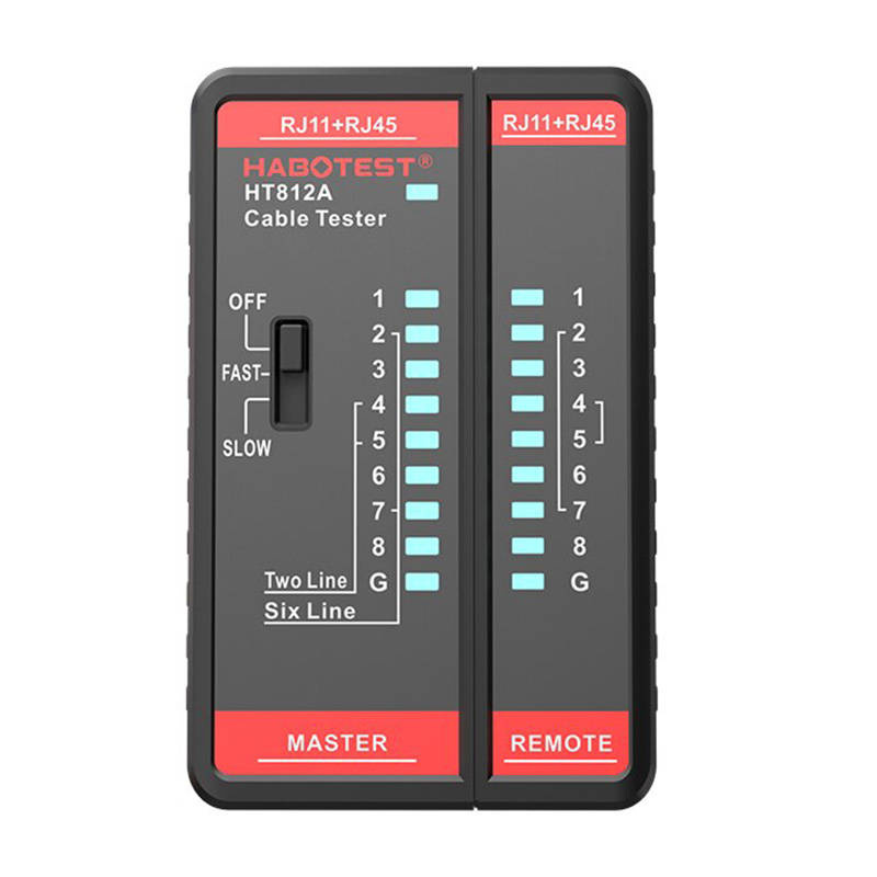 Testeur de câble réseau Habotest HT812A RJ45/RJ14/RJ12/RJ9 - Ypsilon Computers