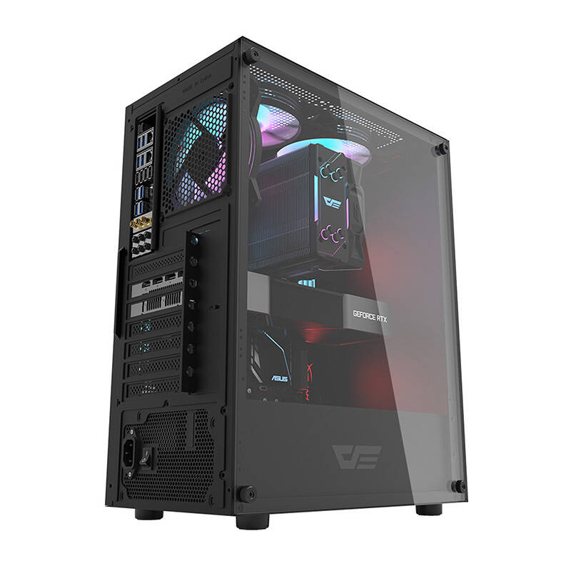 Boîtier d'ordinateur Darkflash DK100 (noir) - Ypsilon Computers